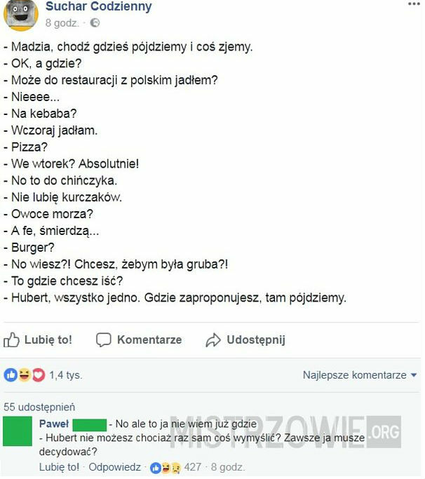 Jedzenie na mieście z dziewczyną 