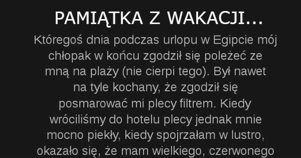 Pamiątka z wakacji