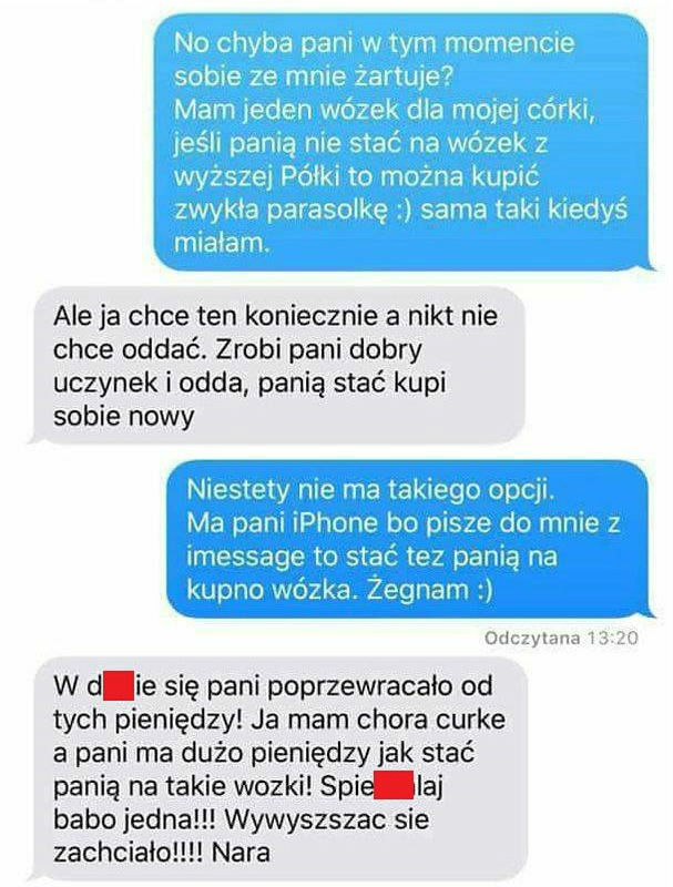 Dej mi za darmo ten wózek 