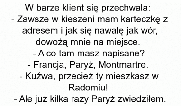 Karteczka z adresem