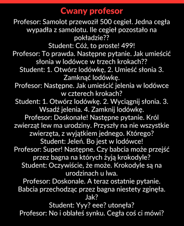 Cwany profesor