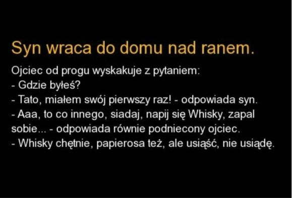 Pierwszy raz syna