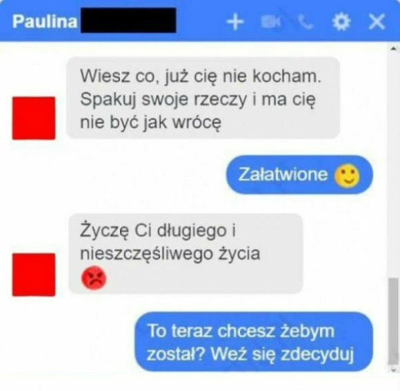 Burzliwe rozstanie