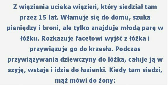 Włamywacz znajduje młodą parę w łóżku...