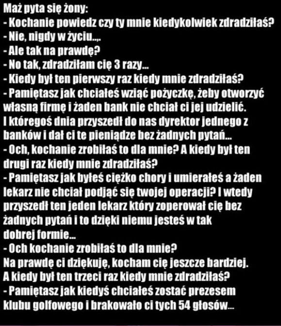 Zdradziłaś mnie kiedyś?