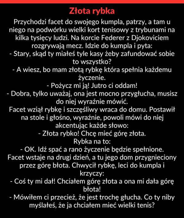 Przygłucha złota rybka