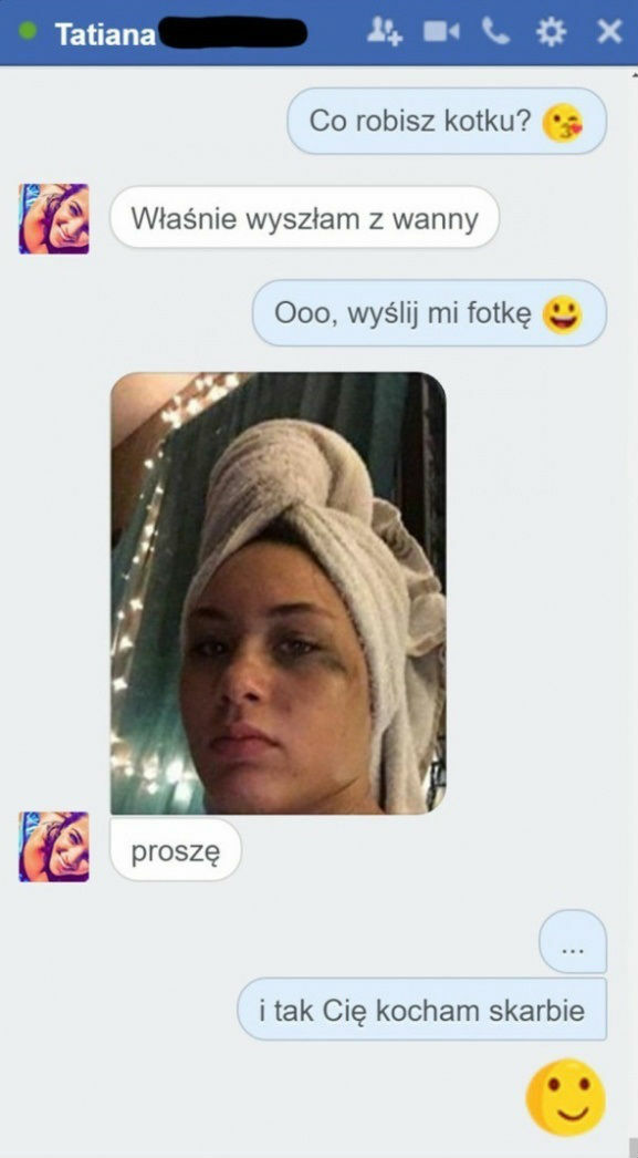 Zdjęcie po wyjściu z wanny...