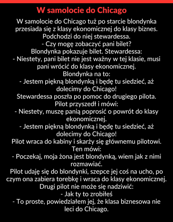 Blondynka w samolocie 
