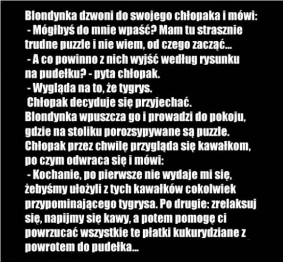 Problem z ułożeniem puzzli