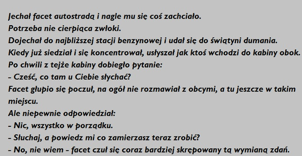 Dziwna rozmowa w toalecie