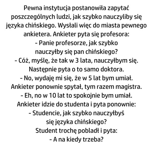 Jak szybko nauczą się chińskiego?