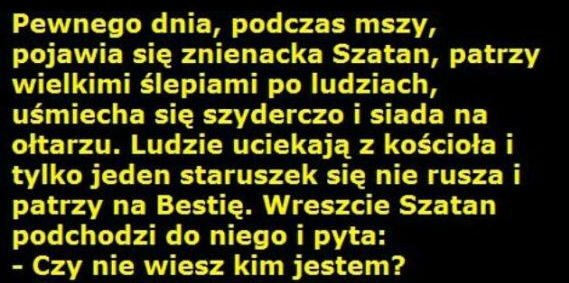 Podczas mszy pojawia się szatan