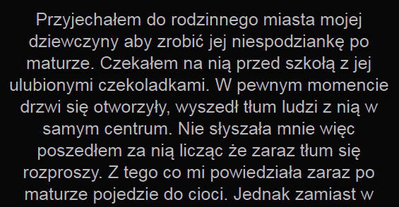 Niespodzianka po maturze