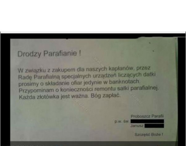 Rzucanie na tacę to przeżytek