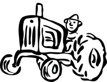 Rolnik na traktorze