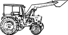 Traktor stojący