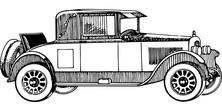 Auto retro szkic