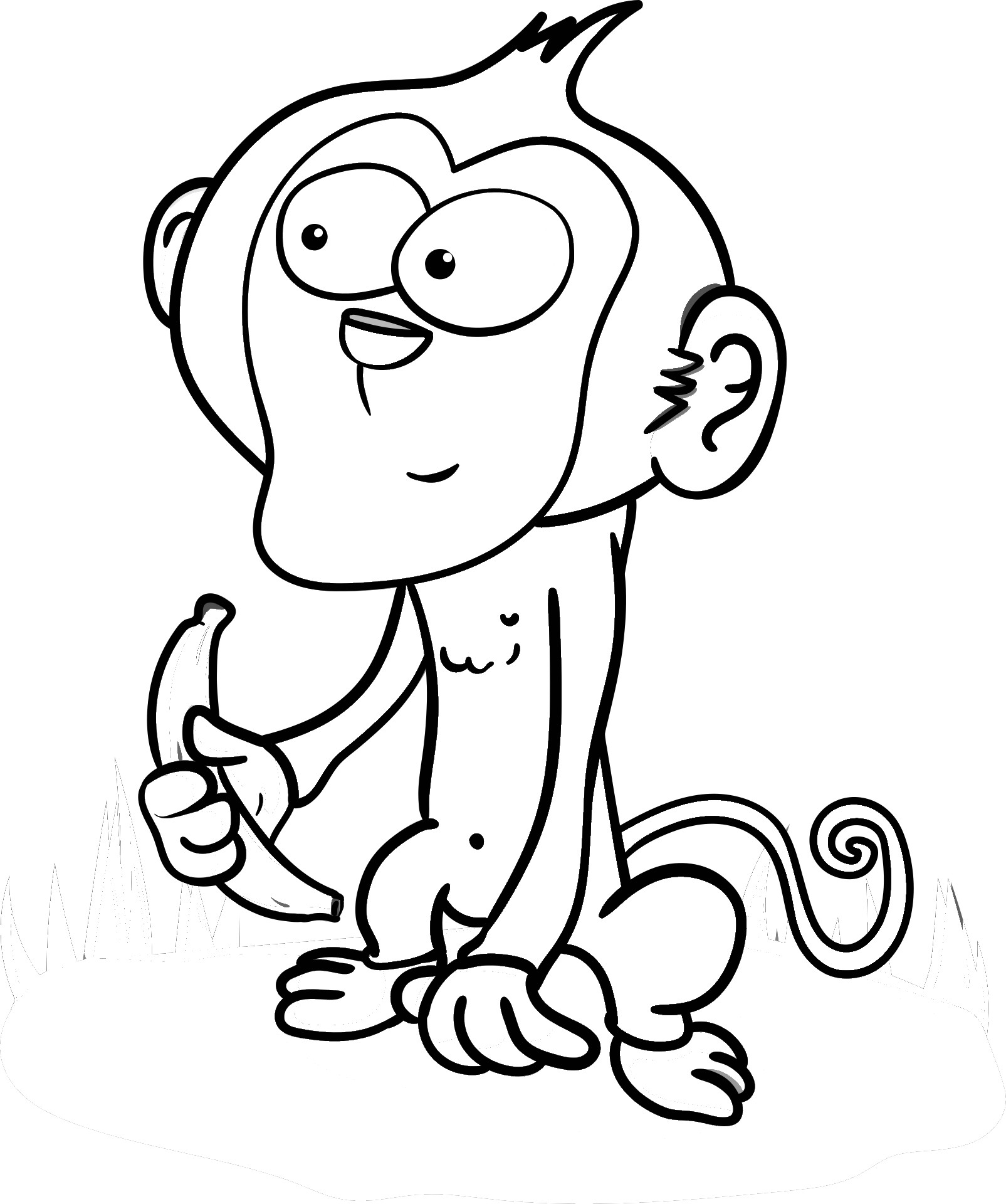 Małpa z bananem