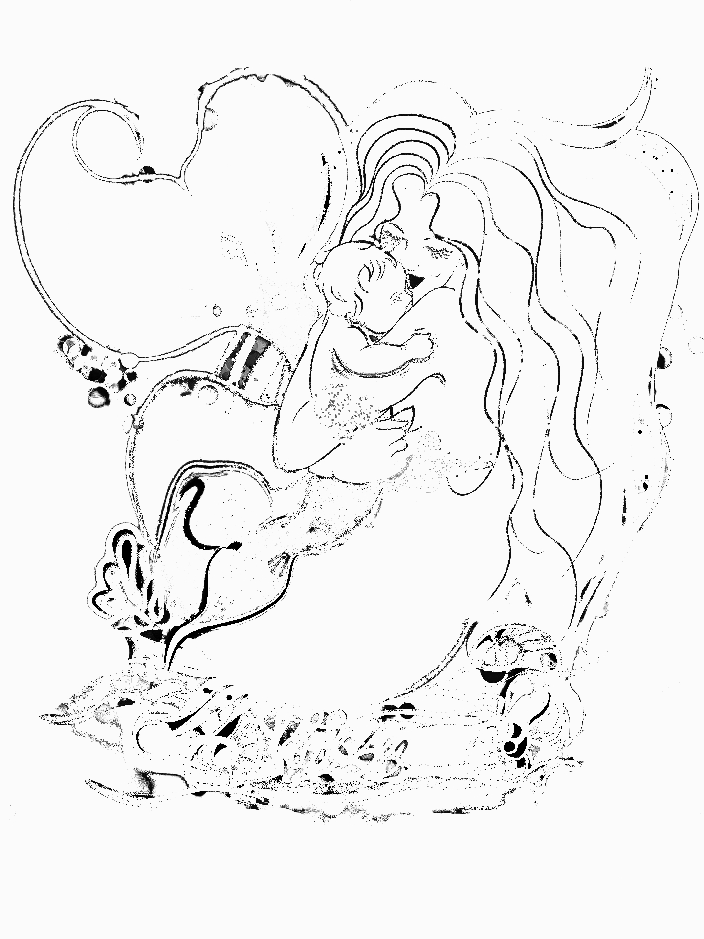 Syrena z dzieckiem