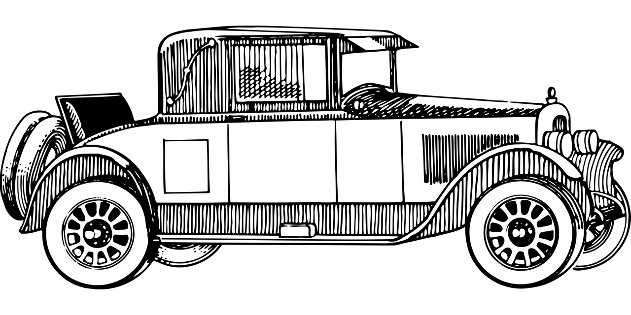 Auto retro szkic