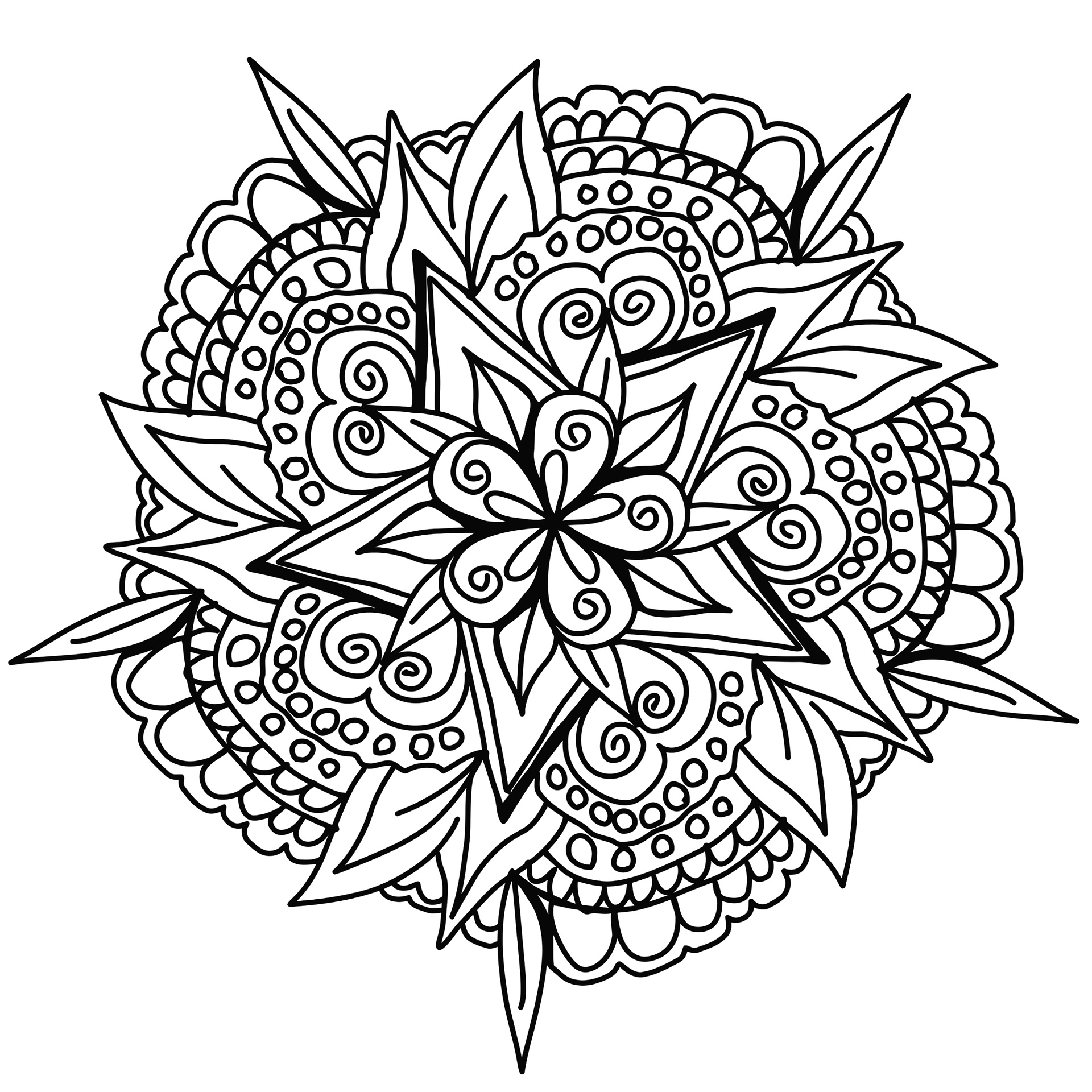 Mandala kwiat gwiazda