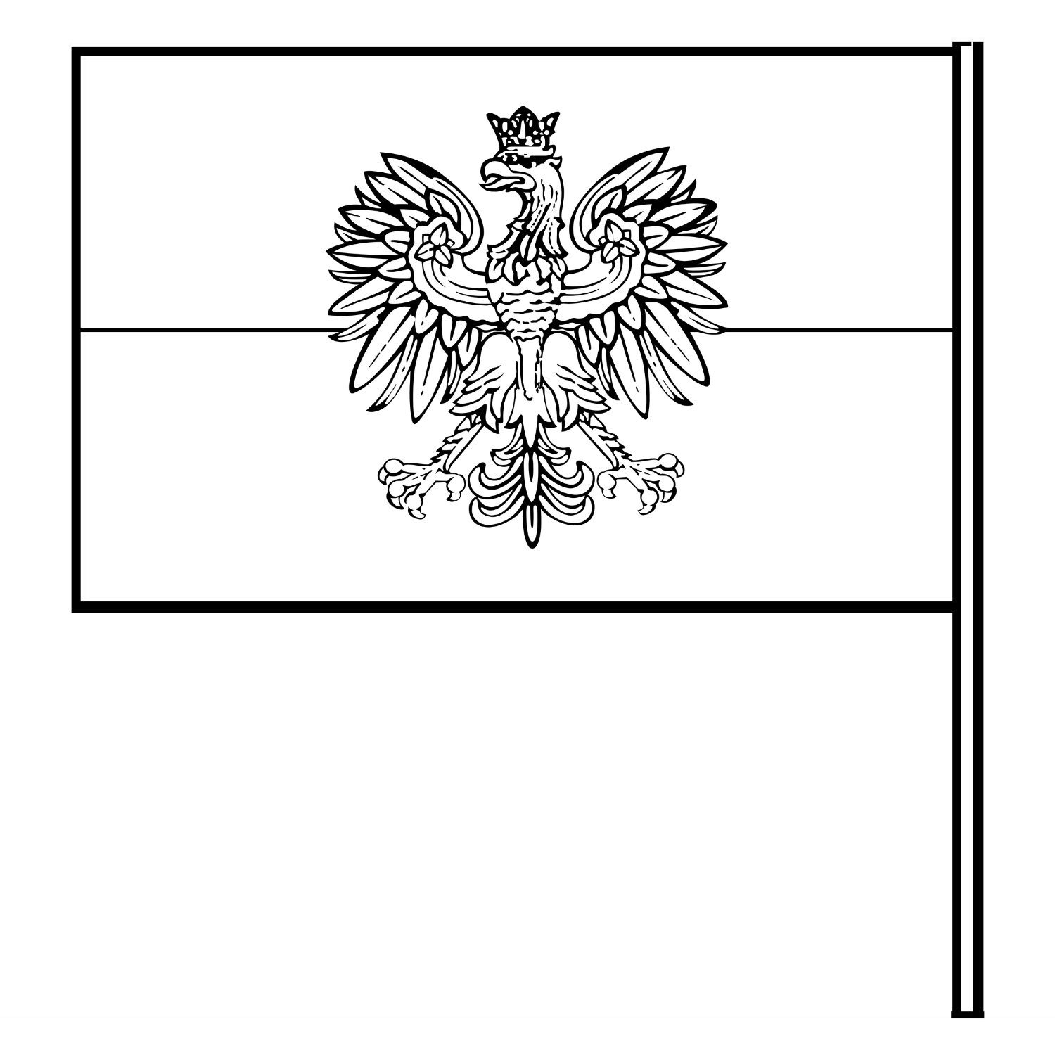 Flaga z orzełkiem
